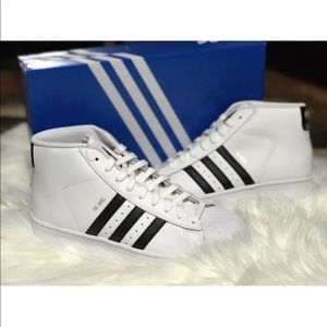 Adidas white high tops